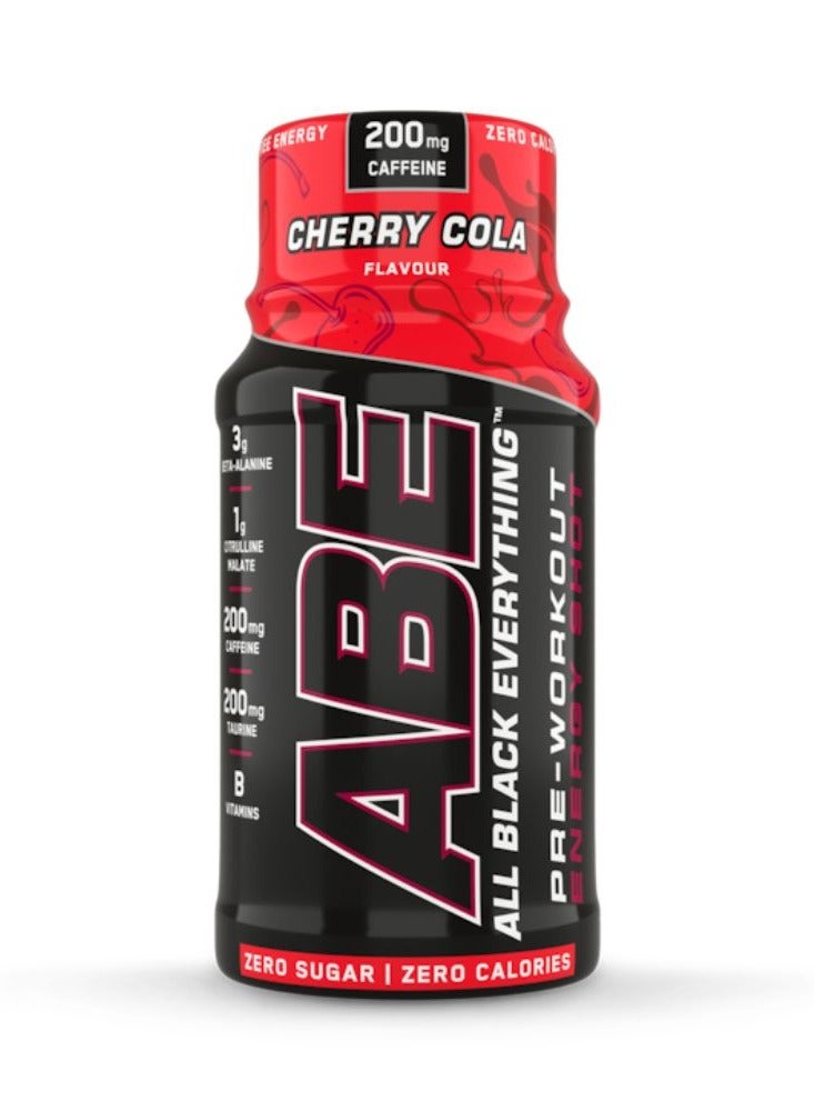 أبلايد نيوتريشن مكمل غذائي ABE Pre Workout Shot من شركة Applied Nutrition لتحسين الأداء البدني مع سيترولين وبيتا ألانين وكافيين ونكهة الكرز والكولا 60 مل - Image 1