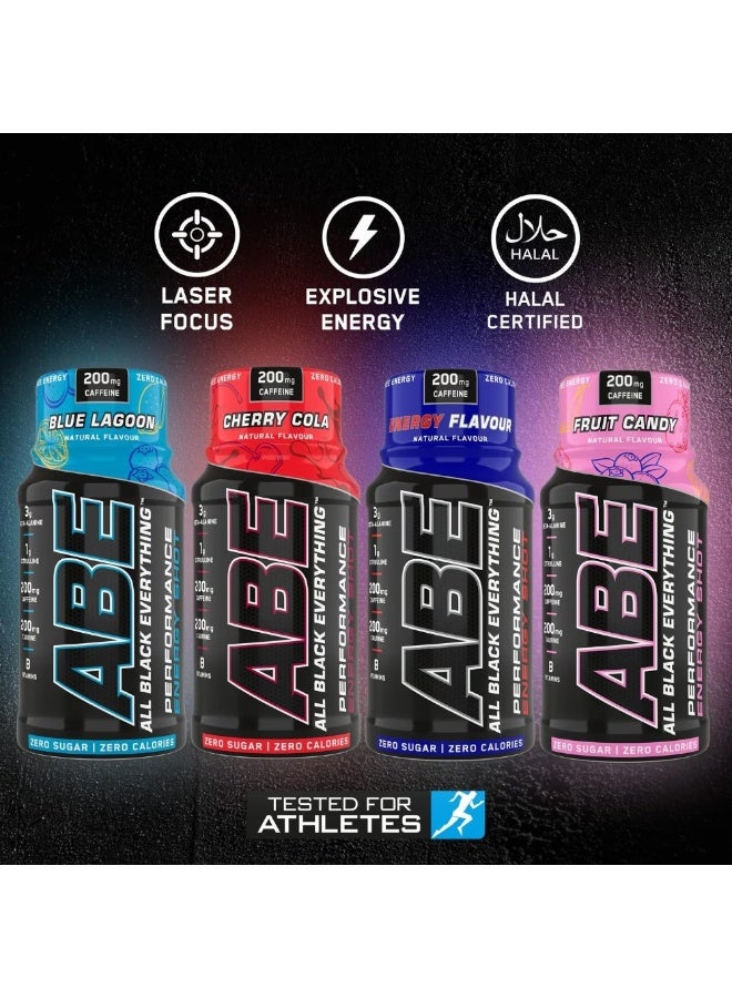 Applied Nutrition Abe Pre Workout Shot Improve Physical Performance With Citrulline Beta Alanine Caffeine Cherry Cola Flavor 60 Ml