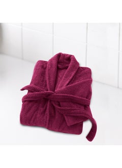 Rest Terry Bathrobe With Pockets Maroon Xxl Hotel Luxury Loungewear Cotton Soft And Absorbent Comfortable After Shower Bathrobe Fade Resistant Men And Women One Size Fits All 45X30X65Cm  - Image 1