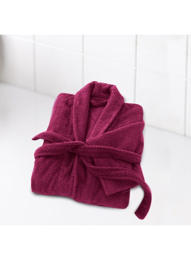 Rest Terry Bathrobe With Pockets Maroon Xxl Hotel Luxury Loungewear Cotton Soft And Absorbent Comfortable After Shower Bathrobe Fade Resistant Men And Women One Size Fits All 45X30X65Cm  - Image 1