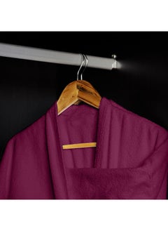 Rest Terry Bathrobe With Pockets Maroon Xxl Hotel Luxury Loungewear Cotton Soft And Absorbent Comfortable After Shower Bathrobe Fade Resistant Men And Women One Size Fits All 45X30X65Cm  - Image 2