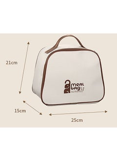LITTLE SURPRISE BOX Cream2pcs Bento Stainless Steel Lunch Box Container set with insulated Matching lunch Bag for Kids & Adults  - Image 3