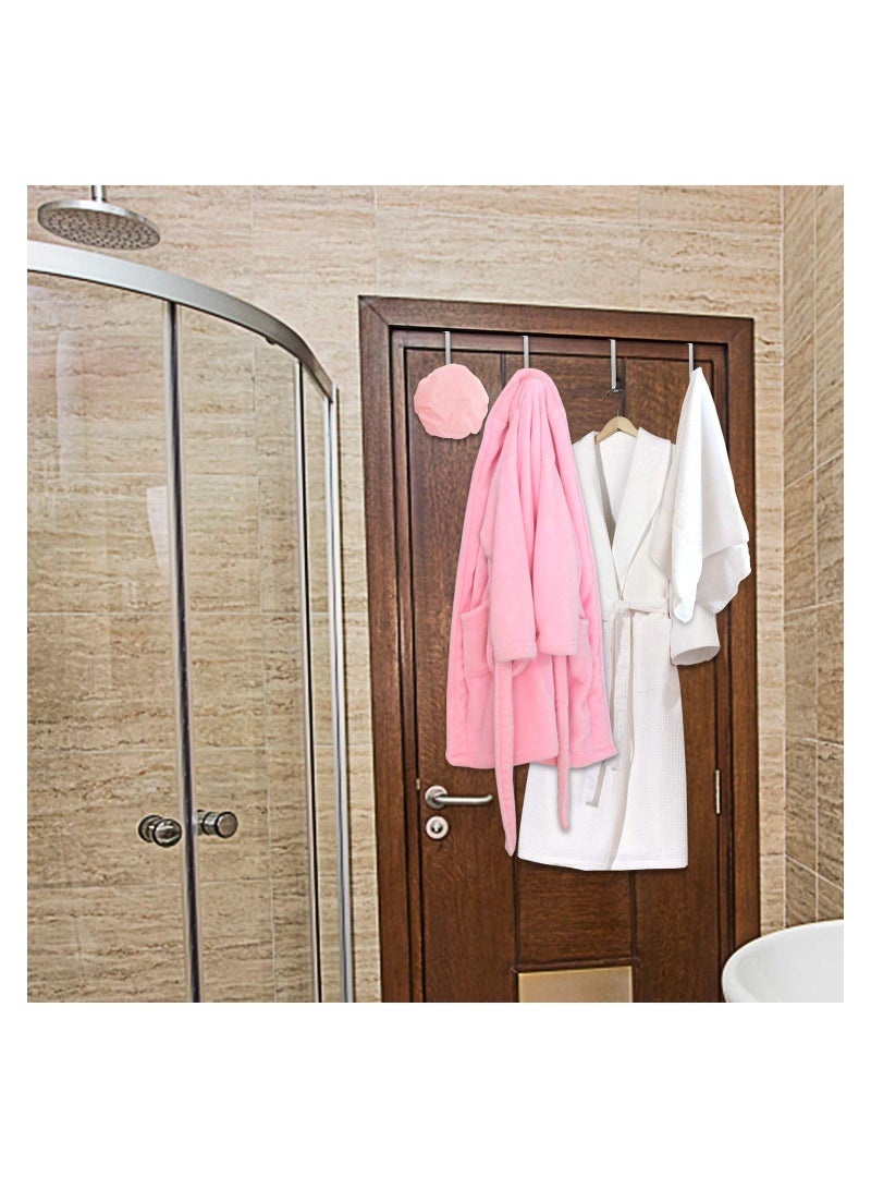 12 Pcs Adjustable Over The Door Hooks, Heavy Duty Stainless Steel Door Hanger and Door Hooks for Living Room, Bathroom, Bedroom, Hanging Keys, Hats,Towels, Coats and Handbags - Image 5