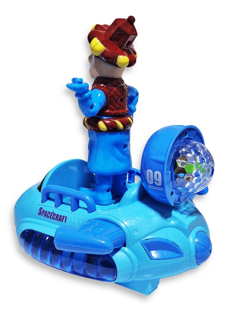 Ramadan Lantern, Great Musical Action Toy for Kids, Dancing Ramadan Lantern with Cartoon Characters on Luminous Moving Winged Car Cute Ramadan Lanterns, New Ramadan Lantern Toy for Kids, Model NO.02-5, Skinny Man, Blue - Image 5