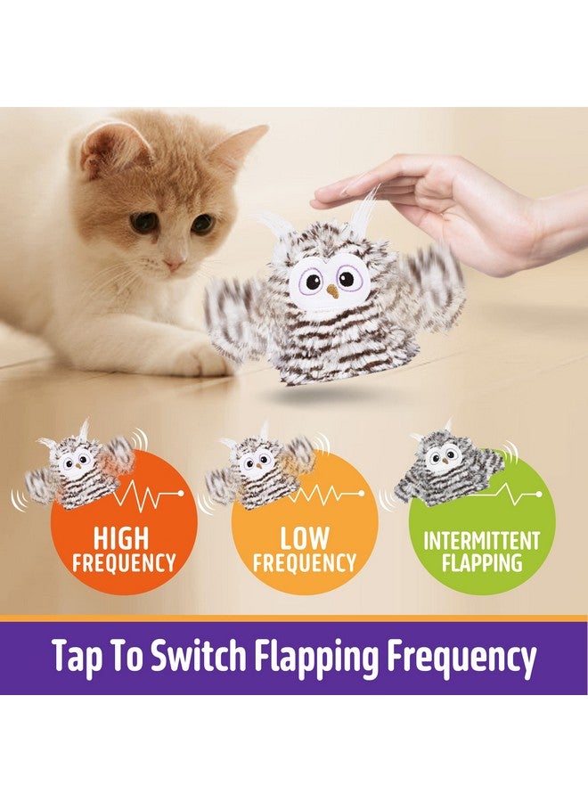 Kimee Interactive Cat Toy Rechargeable Automatic Chirping Owl Cat Toy with Catnip, Auto Beating Wings Flying Bird Cat Toys for Indoor Cats to Play Alone, Never Boredom - Image 5