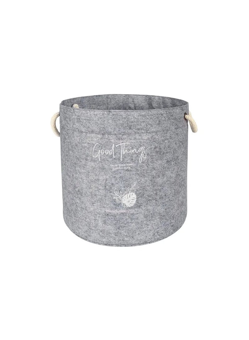 الاس هوم كوليكشن سلة مستديرة من اللبّاد المقاس 35x50سم