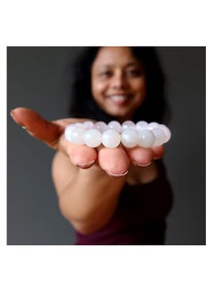 ماركة غير محددة Moonstone روز كوارتز سوار الحب جولة الأحجار الكريمة تمتد B01  - Image 3