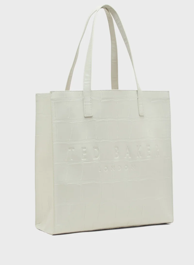 Ted Baker Croc Effect Large Icon tote