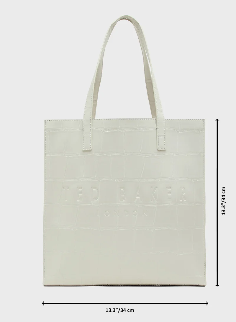 Ted Baker Croc Effect Large Icon tote