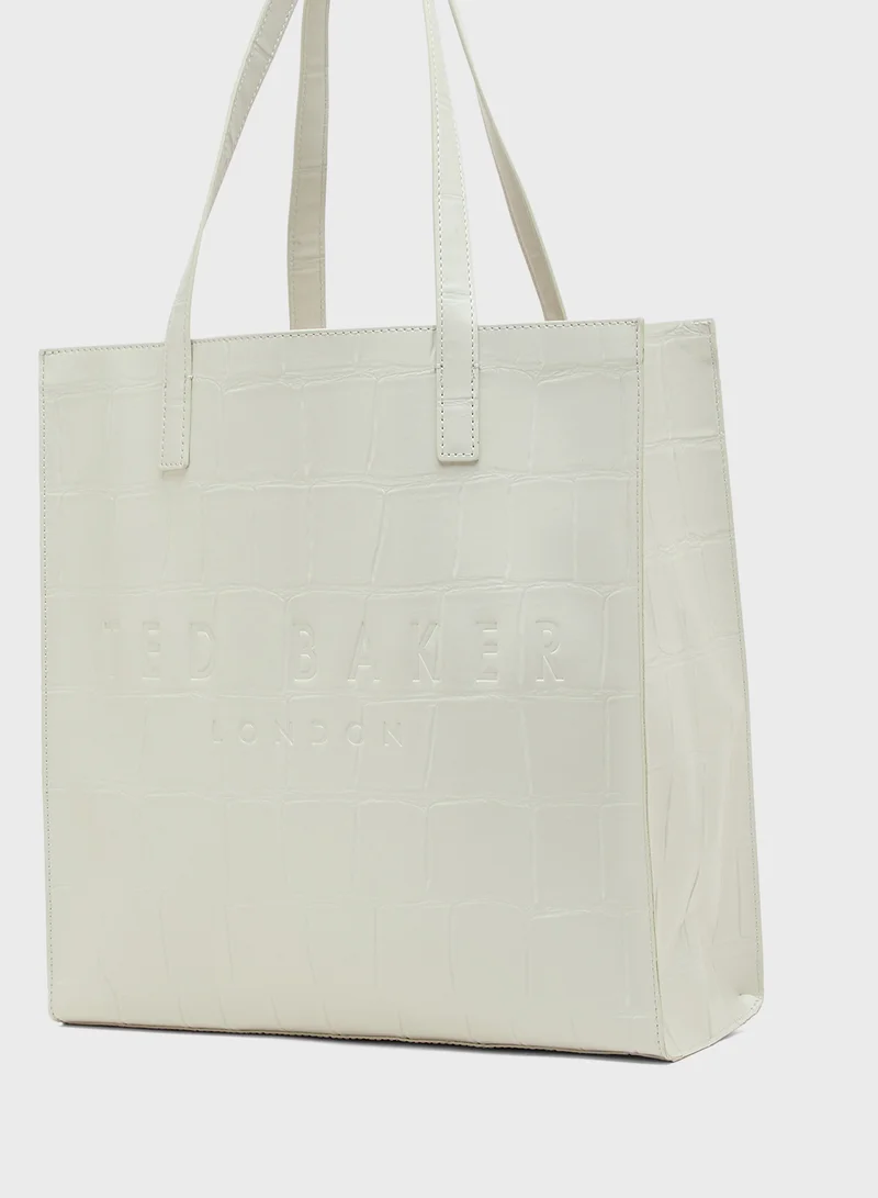 Ted Baker Croc Effect Large Icon tote