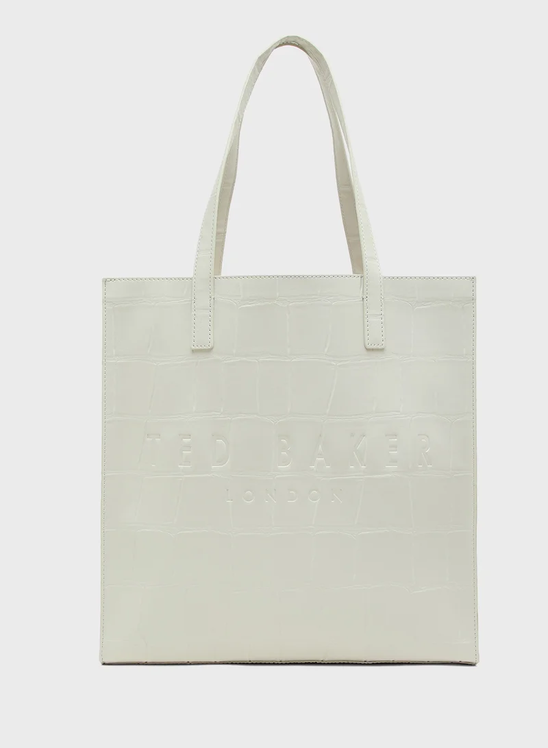 تيد بيكر Croc Effect Large Icon tote