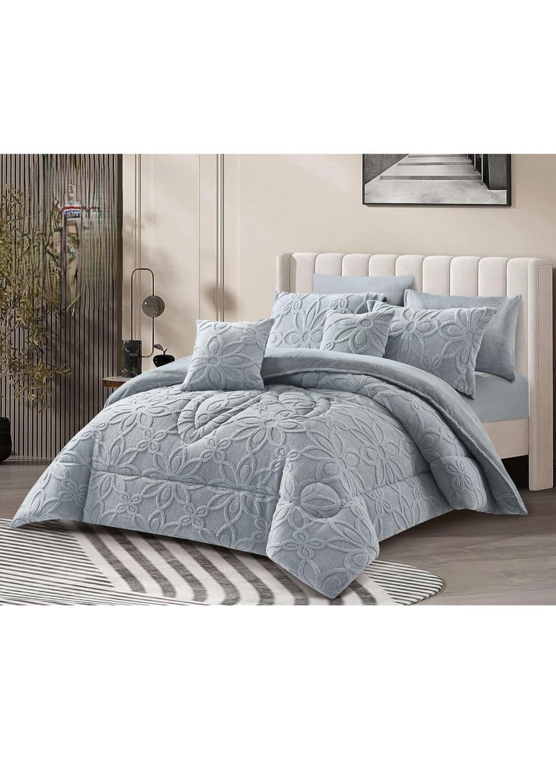Horse Plain winter double Comforter set, embroidered to keep you warm on cold nights, size 240*260 cm - Image 1