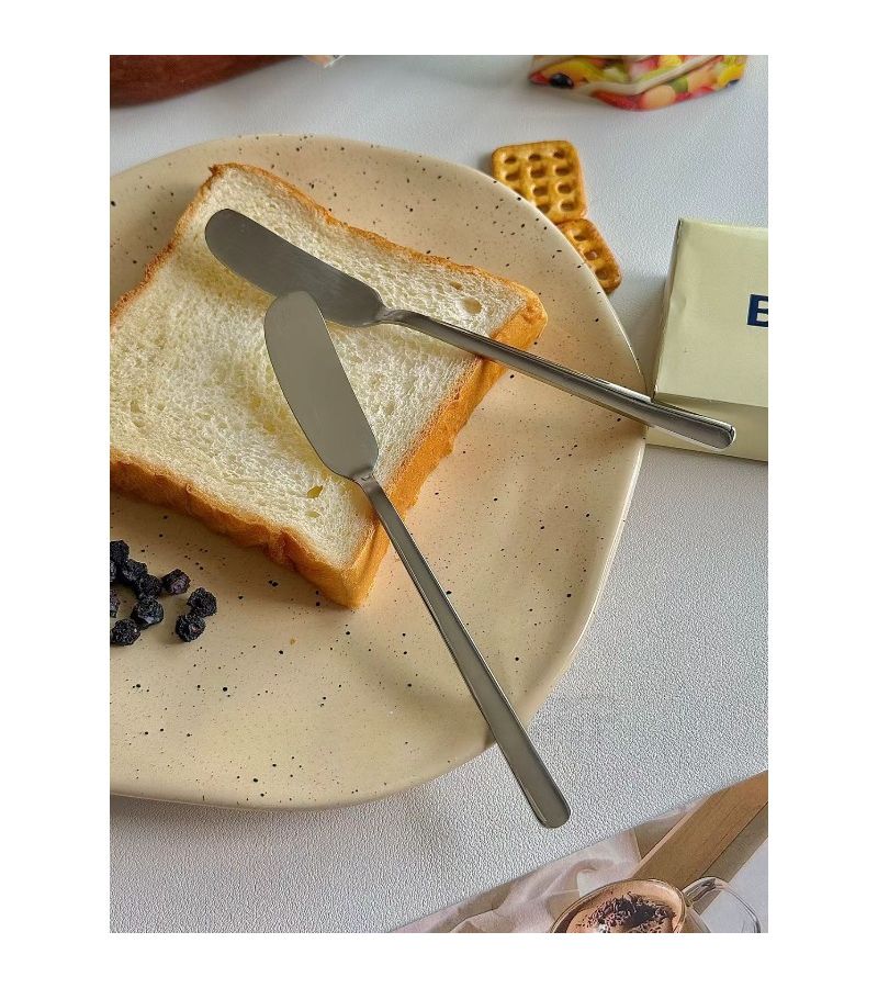 5 Pcs Stainless Steel Round Headed Butter Shovel Spatula For Spreading Jam Cheese Dessert Sandwiches Portable Durable Easy To Use Kitchen Tool - Image 2
