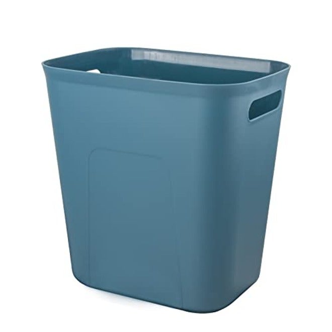 UUJOLY Plastic Small Trash Can Wastebasket, Garbage Container Basket for Bathrooms, Laundry Room, Kitchens, Offices, Kids Rooms, Dorms, 3.5 Gallon, Black