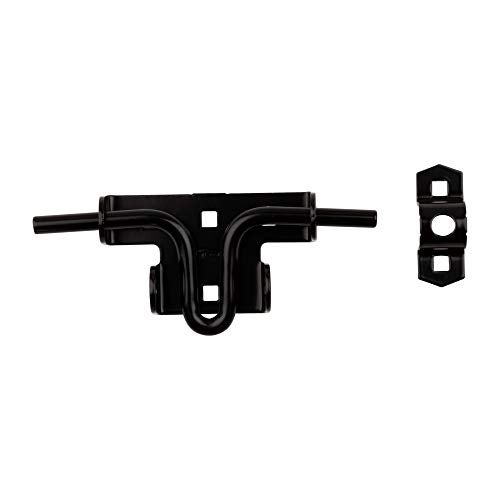 National Hardware N165-506 Sliding Bolt Door & Gate Latch, Steel, Coated with WeatherGuard Protection, Black - Image 3