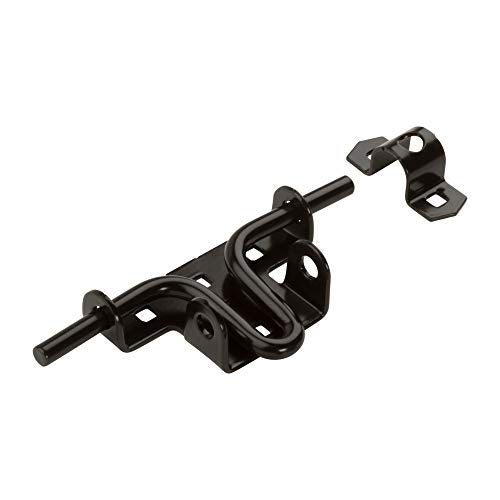 National Hardware N165-506 Sliding Bolt Door & Gate Latch, Steel, Coated with WeatherGuard Protection, Black - Image 2