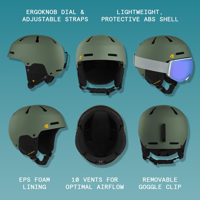 Retrospec Comstock Ski Helmet - Snowboard Helmet for Adults & Youth - Adjustable Fit Snow Helmet with Protective Shell and Breathable Vents for Men, Women, Boys & Girls - Image 2