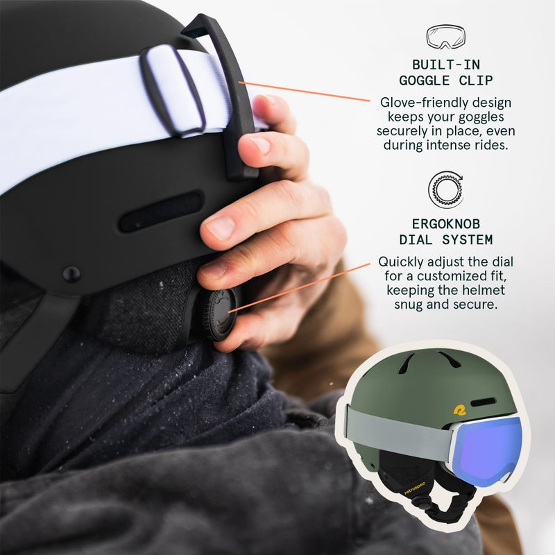Retrospec Comstock Ski Helmet - Snowboard Helmet for Adults & Youth - Adjustable Fit Snow Helmet with Protective Shell and Breathable Vents for Men, Women, Boys & Girls - Image 4