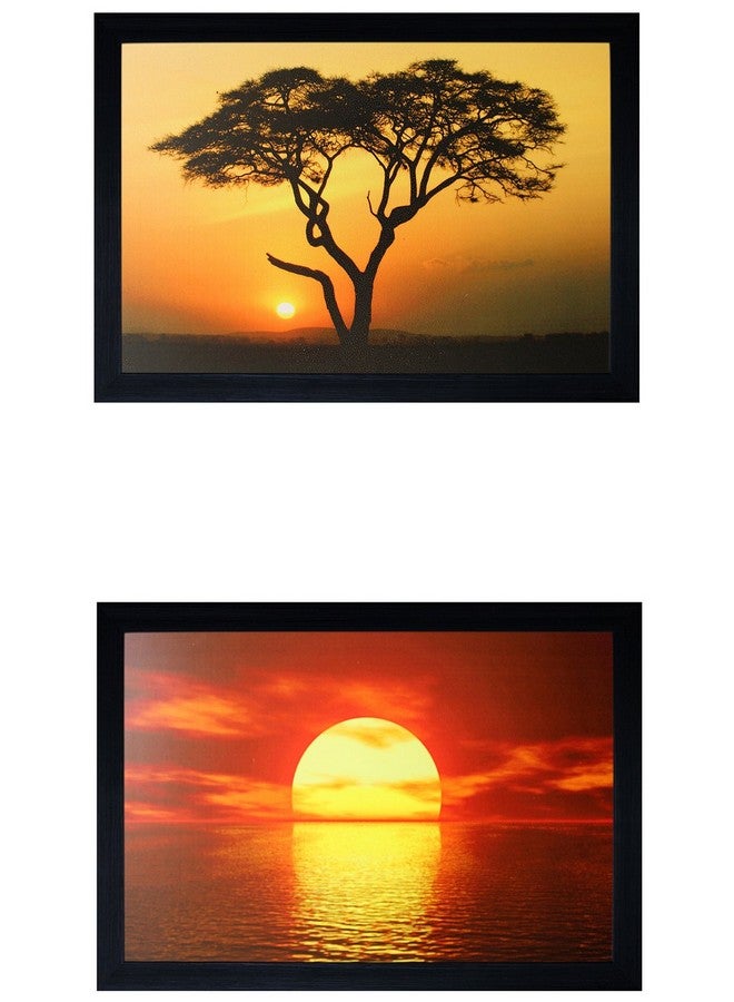 SAF paintings Special Effect Textured Sunrise UV Print Painting (SANFO286, 20 cm x 3 cm x 30 cm) SANFO286 - Image 1