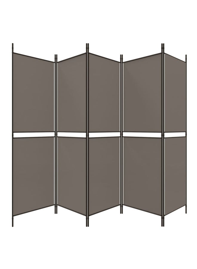 vidaxl 5-Panel Room Divider Anthracite 250x180 cm Fabric 350220 - Image 3