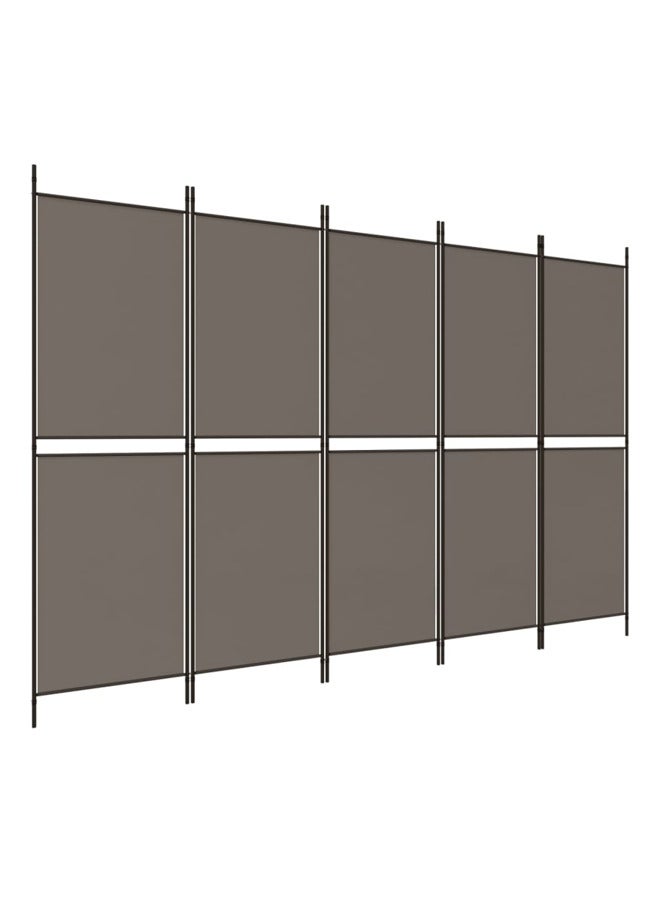 vidaxl 5-Panel Room Divider Anthracite 250x180 cm Fabric 350220 - Image 1