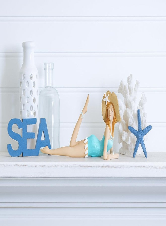 The Bridge Collection Sunbathing Lady Figurine - Perfect Summer Home Decoration or Beach Themed Decor - Nautical Style Home Accent - Image 3