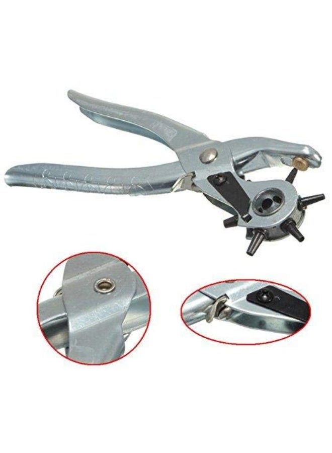 VisKing كماشة ثقب جلد دوارة مع ثقب عيون ثقيلة الوزن لحزام قماش بلاستيكي 6 أحجام - Image 2