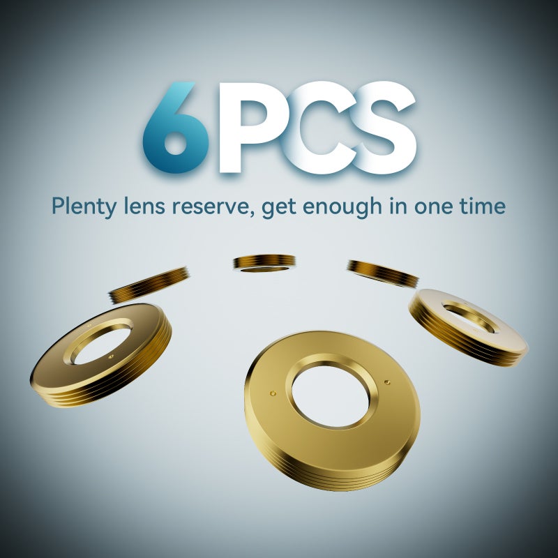 SCULPFUN Engraver Lens: 6PCS Gold 10W Highly Transparent Anti-oil Smoke Proof Lens - Easy Replacement Lens for ICube Pro Max 10W Engraver - Image 2