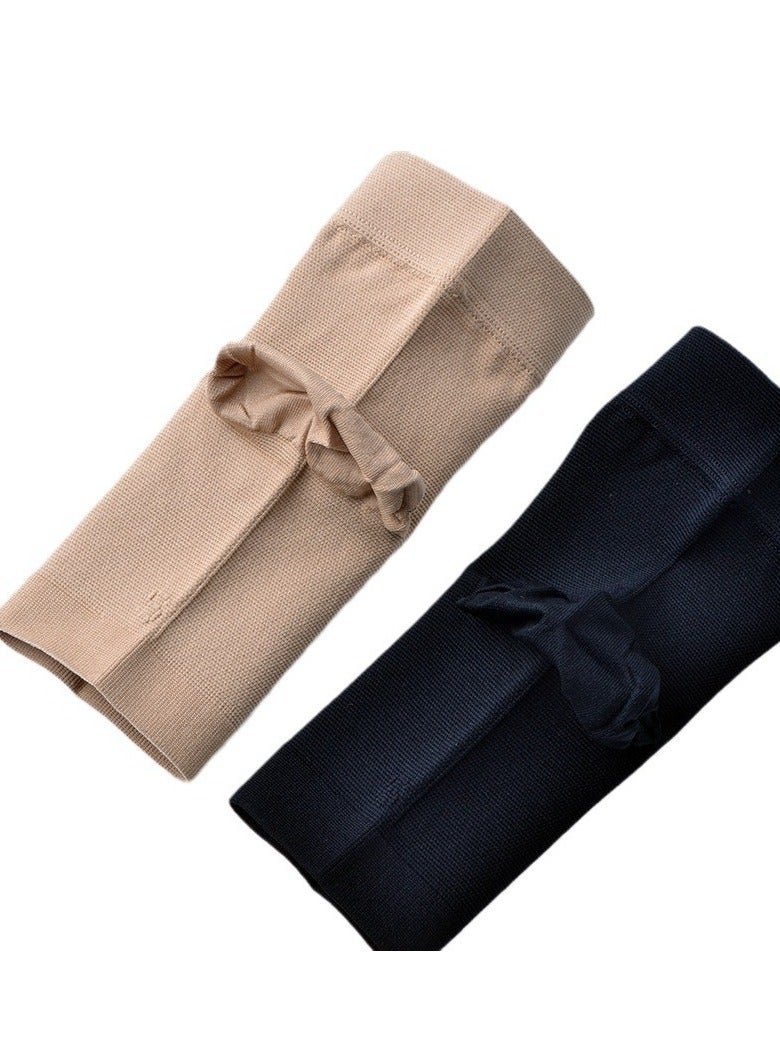 كيلا جراب ضغط الكاحل، لالتواء الكاحلين، جوارب ضغط مفتوحة من الأمام دعامة كاحل قابلة للتنفس، دعامة كاحل رقيقة مرنة للتورم والتهاب اللفافة الأخمصية والالتواء، دعامة نانو للنساء والرجال - أسود - Image 4