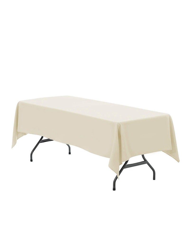 SISGL مفرش طاولة مستطيل من قماش بوليستر صلب لتزيين حفلات الزفاف وحفلات عيد الميلاد والمناسبات والولائم والمطاعم - Image 1