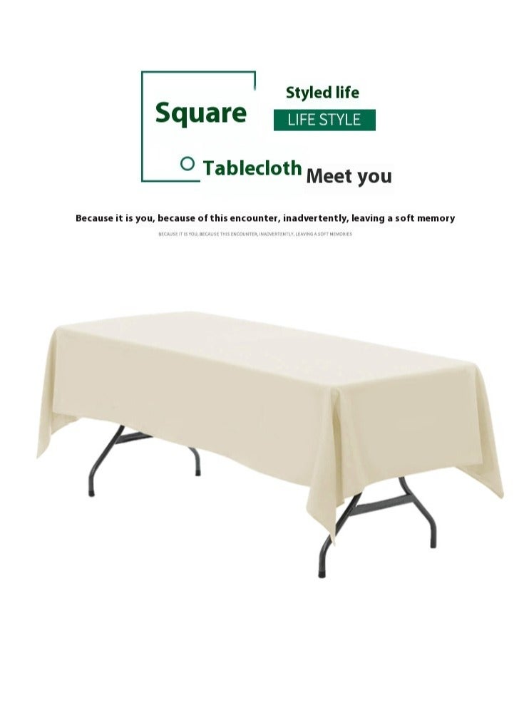 SISGL مفرش طاولة مستطيل من قماش بوليستر صلب لتزيين حفلات الزفاف وحفلات عيد الميلاد والمناسبات والولائم والمطاعم - Image 2
