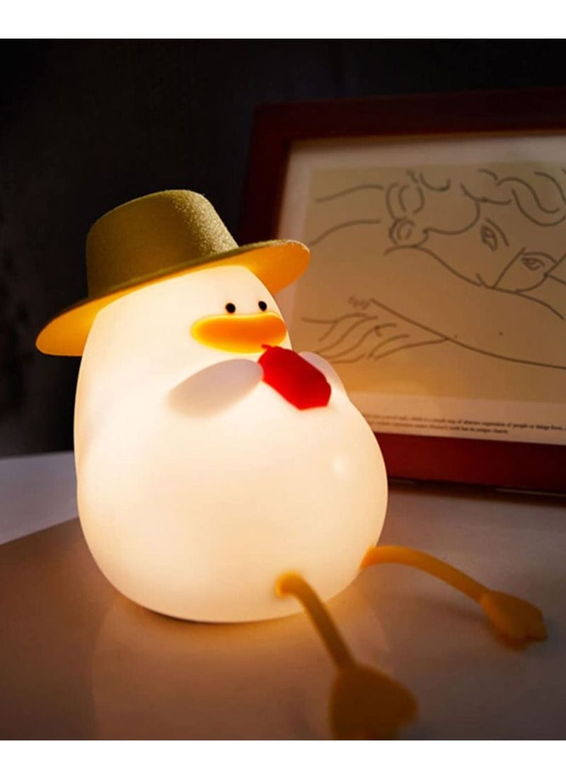 Y&D Duck Night Light Rechargeable Silicone Lamp 3 Gear Dimmable Adjust Color Kids Nightlight Bedside with 30 Minutes Timer and Touch-Sensitive for Room Bedrooms - Image 2