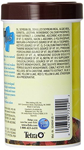 Tetra TetraMin Plus Tropical Flakes 2.2 Ounces, Nutritionally Balanced Fish Food With Added Shrimp - Image 2