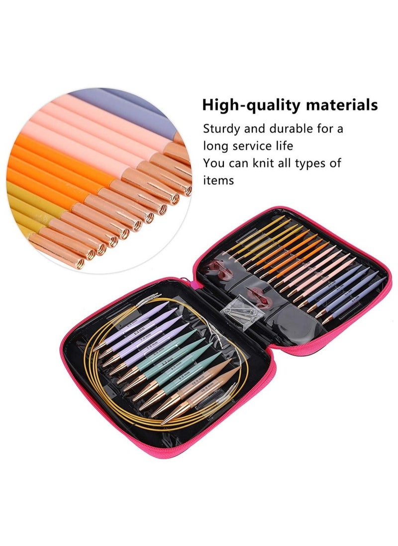 Y&D - Interchangeable Knitting Needles Set 13 Pairs, Circular with 2.75mm-10mm - Image 1