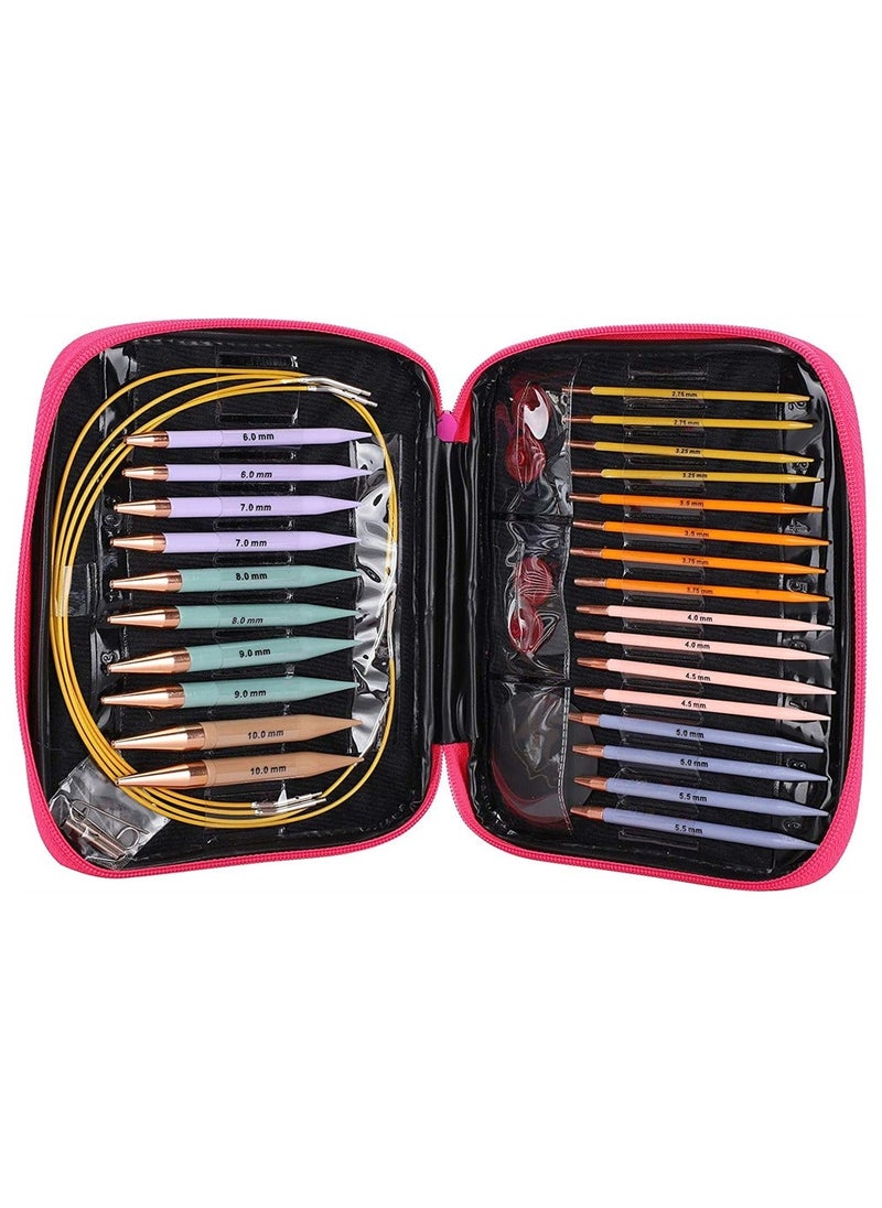 Y&D - Interchangeable Knitting Needles Set 13 Pairs, Circular with 2.75mm-10mm - Image 1