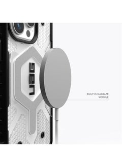 Urban Armor Gear UAG Pathfinder Clear MagSafe for iPhone 15 Pro Max Case Cover [18 Feet Drop Tested]  - Ice Silver  - Image 4
