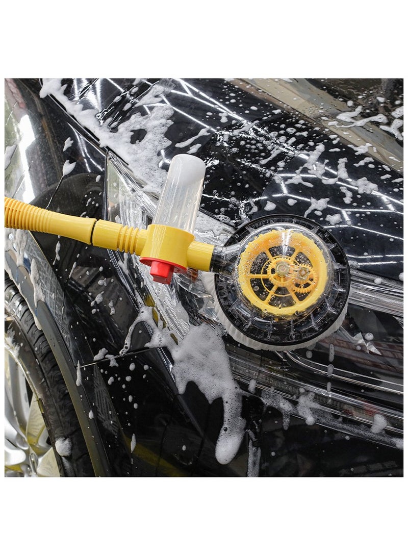general Car Rotating Water Brush Car Wash Mop High Pressure Water Gun Foam Car Wash Brush Household Portable Car Wash Machine Set - Image 2