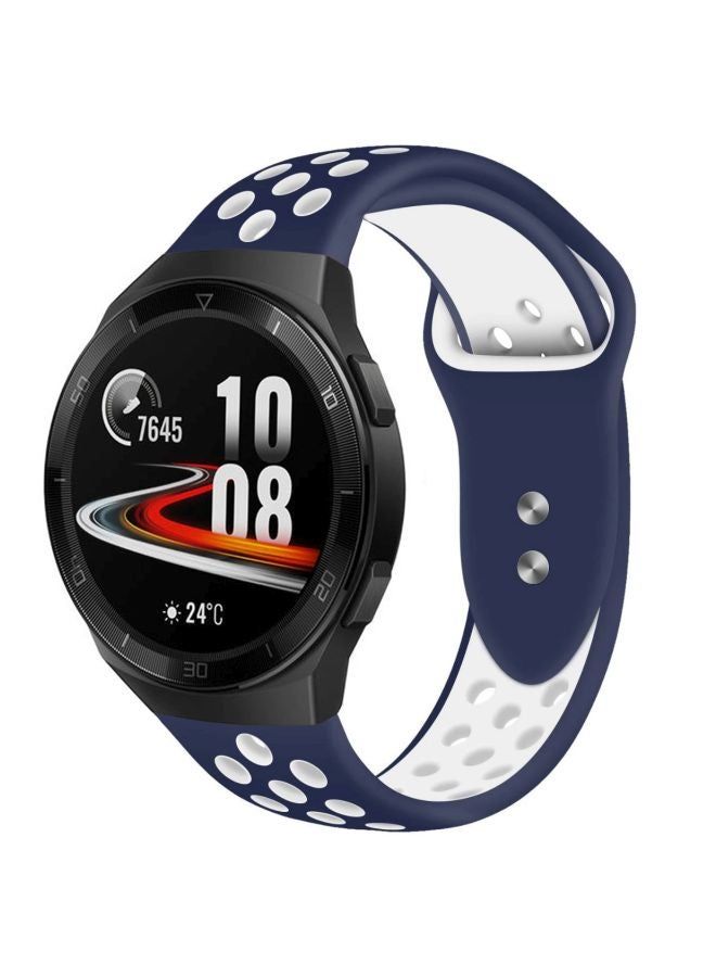 Replacement Band For Huawei Watch GT 2e 46mm Midnight Blue/White