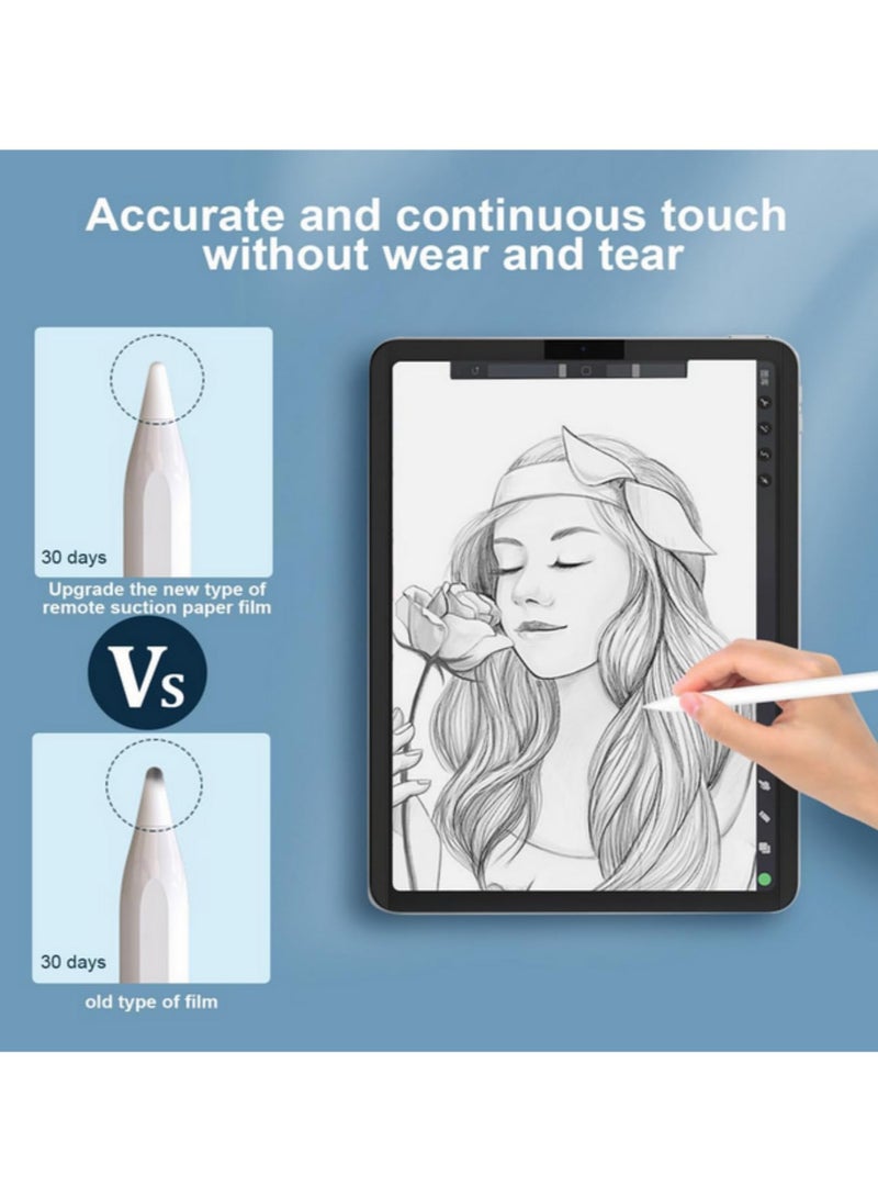 1 قطعة واقي شاشة مغناطيسي بملمس الورق للآيباد الجيل العاشر 10.9 بوصة موديل 2022 - قابل للإزالة وإعادة الاستخدام - كتابة ورسم كالورق - مضاد للتوهج والخدش - تركيب سهل - Image 4