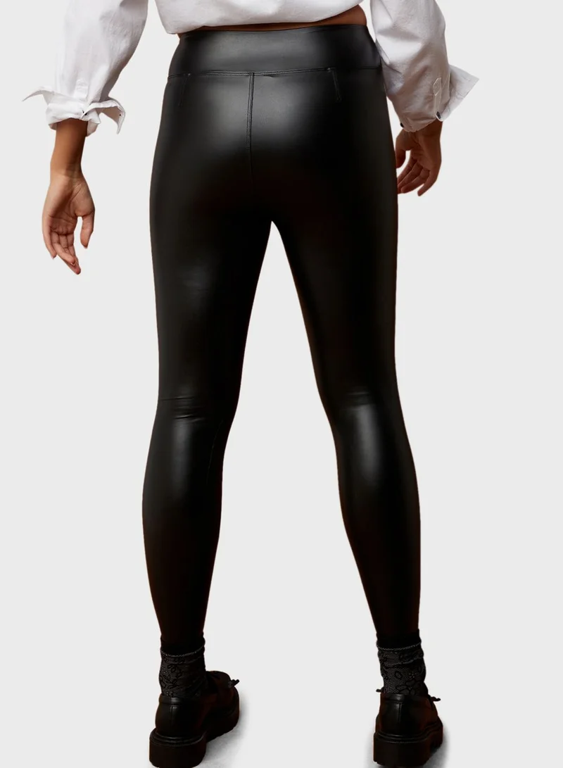 Aerie High Waist Pu Leggings