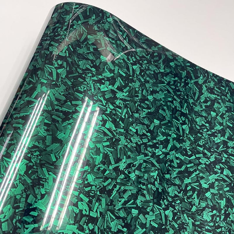 Arespark Gloss Forged Carbon Fiber Vinyl Wrap, Car Vinyl Wrap Decal Sticker Film Sheet with Air Release, Contain Installation Tool for Car Auto Morotcycle (1ft x3.5ft, Green) - Image 3