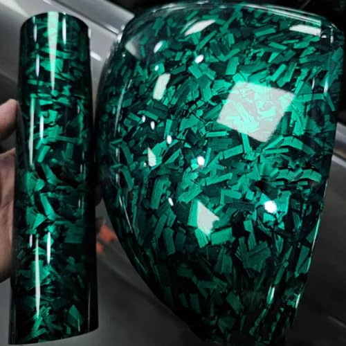 Arespark Gloss Forged Carbon Fiber Vinyl Wrap, Car Vinyl Wrap Decal Sticker Film Sheet with Air Release, Contain Installation Tool for Car Auto Morotcycle (1ft x3.5ft, Green) - Image 5