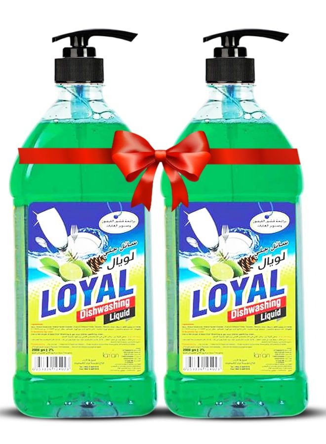 loyal Dishwashing Liquid Green Lime 2x2L