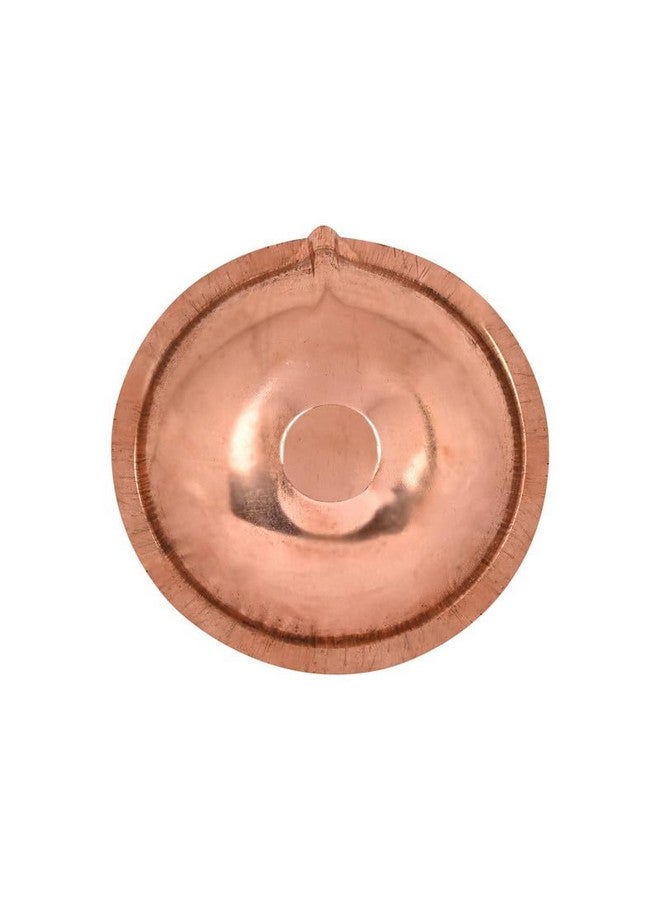 ROLIMOLI Copper Akhand Diya (Size 9cm) -28 Gm | High Quality Oil Lamp for Daily Puja & Other Religious Rituals, Home, Office & Temples Festive Gifts | Copper Diya for Home Decor (2cm H x 9cm L) - Image 2