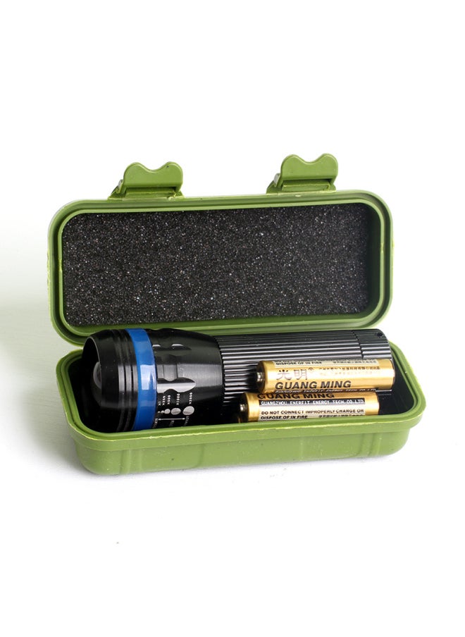 Generic - Dry Battery Flashlight Reading Student Dormitory Special Strong Light Super Bright Children's Eye Protection Small Flashlight-Product Specifications:312 Blue Plastic Box - Image 1