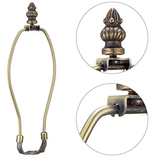 Canomo 2 Packs Lamp Finial Cap Knob Lamp Decoration for Lamp Shade, Antique Brass, 1-3/8 Inches (Small Size) - Image 4