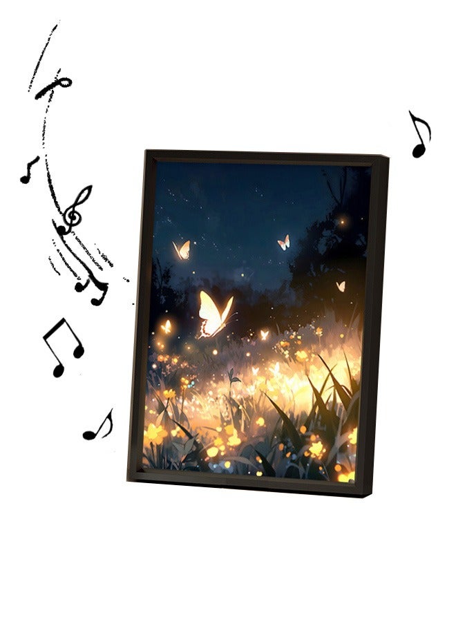Beauenty Bluetooth Speaker Light Painting, 3 in 1Decorative Painting, Night Light and Bluetooth Speaker, Indoor Decorative Art, Wonderful Gift.  - Image 1