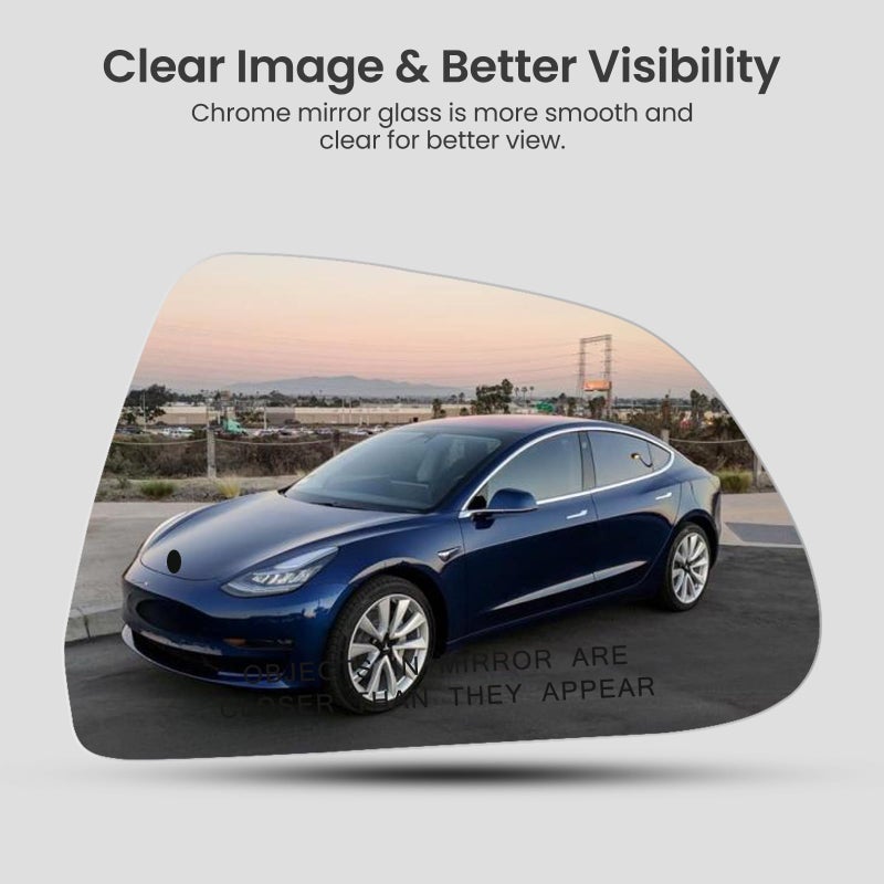 Heyokoo Passenger Side Mirror Replacement For Tesla Model 3 2017-2023 â€“ Mirrors for Tesla Model 3 W/Backing Plate- Side Mirror for Tesla Model 3 Accessories - Image 4
