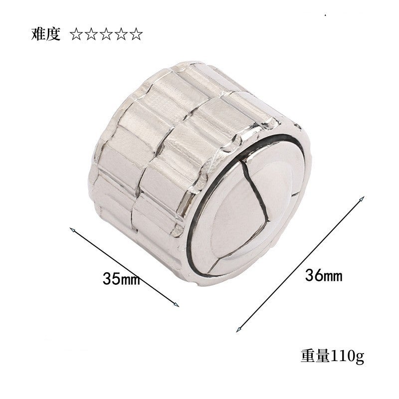 Unlock Unbuckle Intellectual Buckle Metal Luban Lock Children Student Space Hands-On Educational Decompression Toy Kong Ming Lock - Image 1