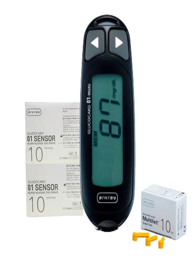 ARKRAY Max 01 Mini Blood Glucose Monitor with 20 Strips | Japanese Technology - Image 1